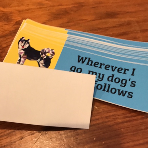 New! Dog Puppy STICKER Wherever I go, my dog's hair follows Laptop Bumper - Picture 3 of 3